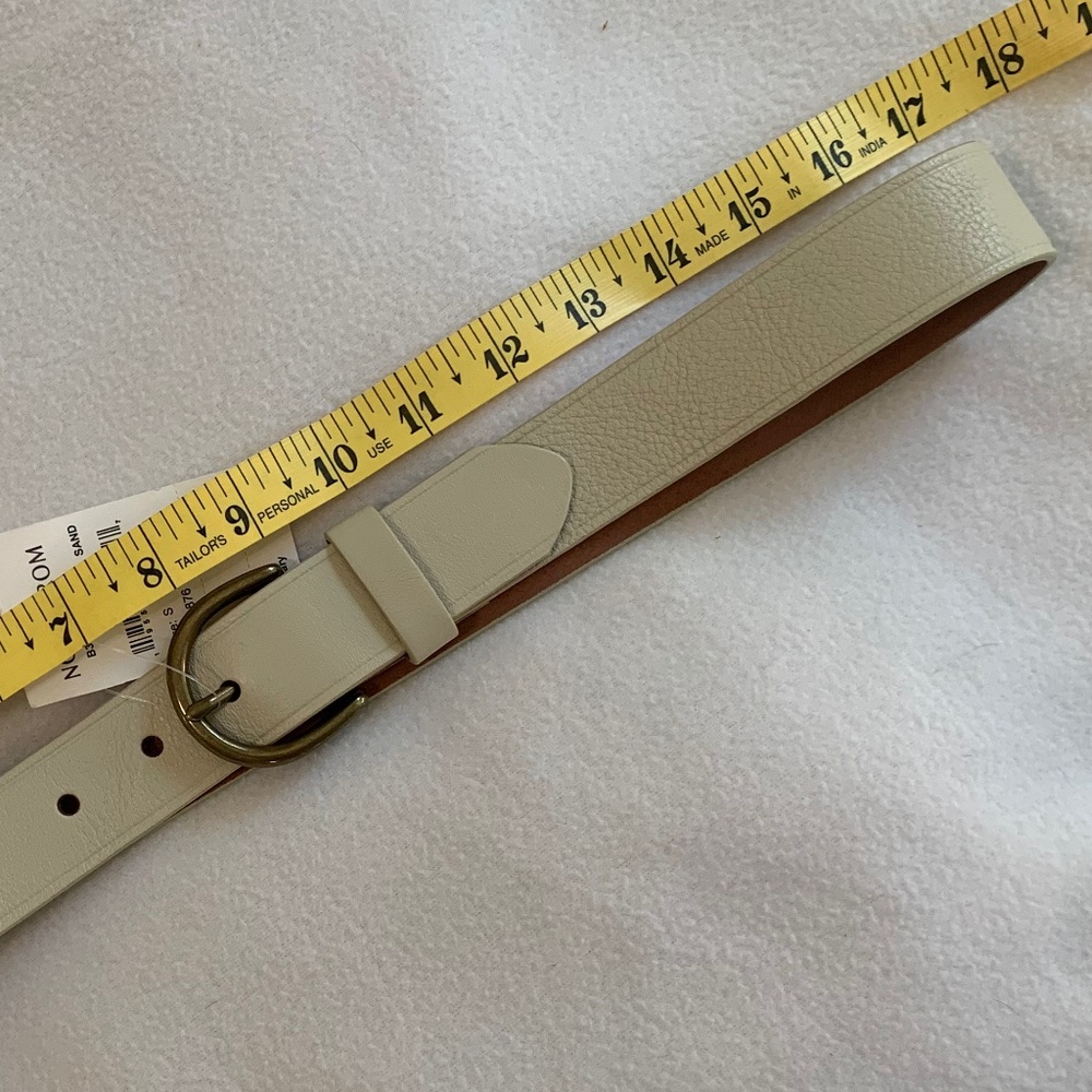 Madewell Ecru Leather Belt - Picture 7 of 14